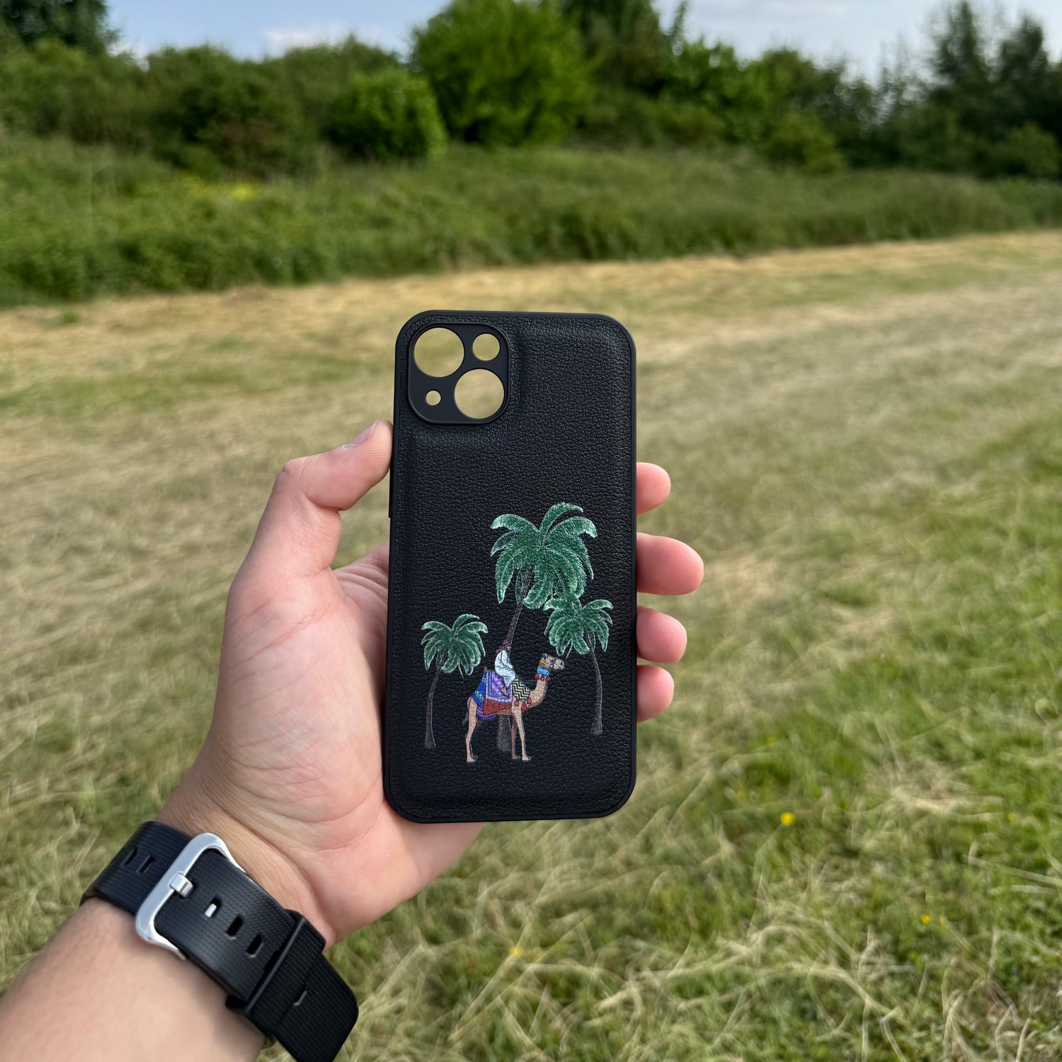 Oasis Black phone case